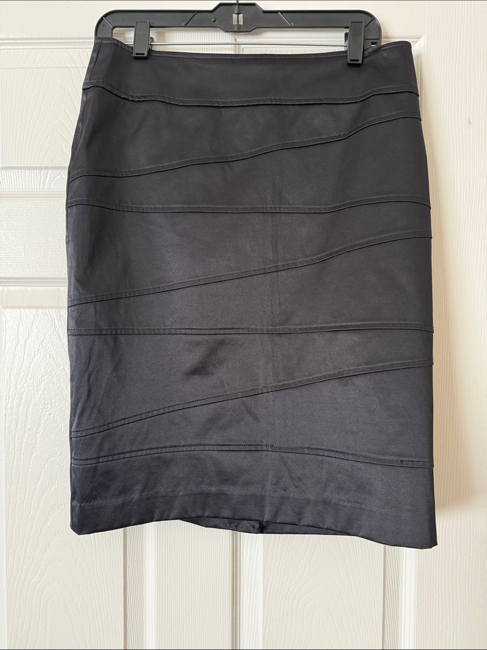 Alfani Black Pencil Skirt with Diagonal Panel Details
